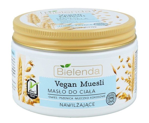 Bielenda Vegan Muesli Masło do Ciała Nawilżające Owies Pszenica Mleczko Kokosowe 250ml