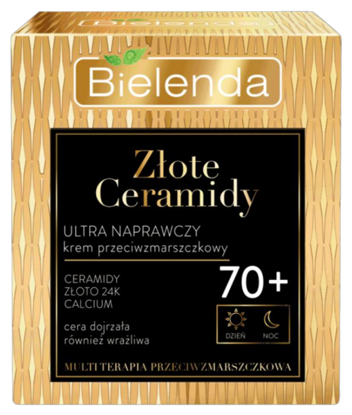 Bielenda Złote Ceramidy Ultra Naprawczy Krem Przeciwzmarszczkowy 70+ na Dzień i Noc 50ml