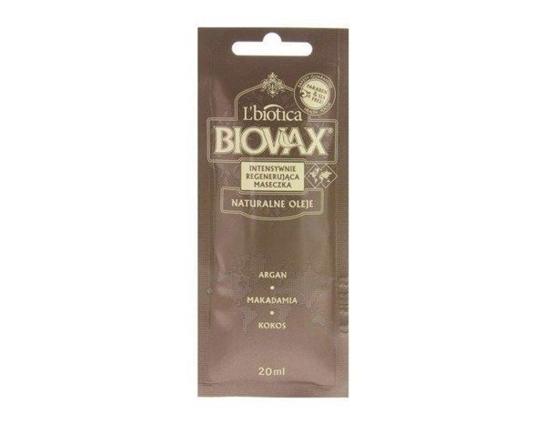 Biovax Intensywnie Regenerująca Maseczka Do Włosów Makadamia 20ml