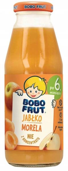 Bobo Frut Nektar Owocowy Jabłko Morela dla Niemowląt po 6. Miesiącu Życia 300ml