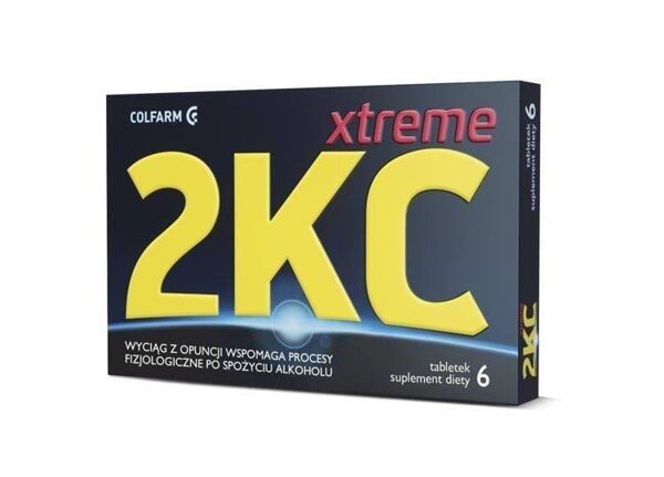 Colfarm 2 KC Xtreme Suplement Diety Wspomagający Walkę Objawów Kaca 6 Tabletek