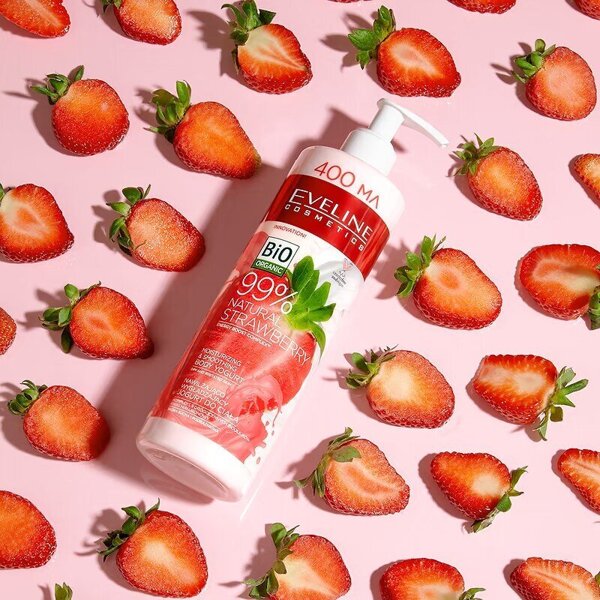 Eveline 99% Natural Strawberry Nawilżający i Wygładzający Jogurt do Ciała 400ml