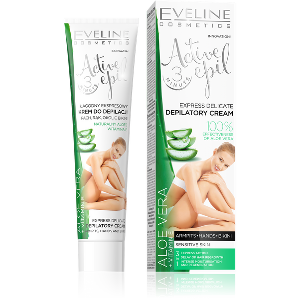 Eveline Active Epil Aktywny Delikatny Krem do Depilacji z Aloesem do Skóry Wrażliwej 125ml