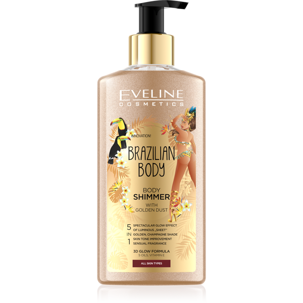 Eveline Brazilian Body Shimmer do Ciała ze Złotym Pyłem 150ml