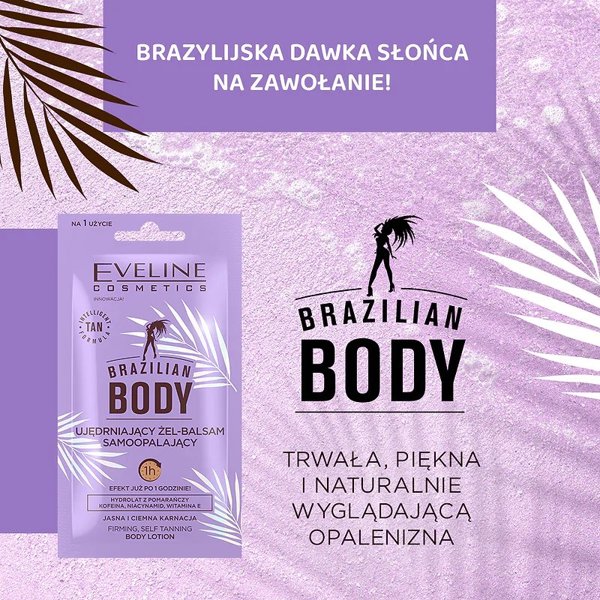 Eveline Brazilian Body Ujędrniający Żel-Balsam Samoopalający 12ml