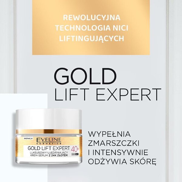 Eveline Gold Lift Expert Luksusowy Ujędrniający Krem-Serum z 24k Złotem 40+ na Dzień i na Noc 50ml