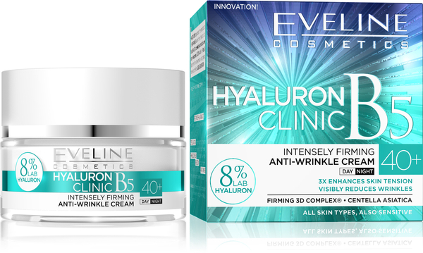 Eveline Hyaluron Clinic B5 Silnie Ujędrniajacy Ktem 40+ na Dzień i na Noc 50ml