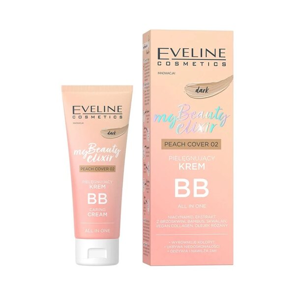 Eveline My Beauty Elixir Pielęgnujący Krem BB All In One Dark Peach Cover Nr 2 30ml