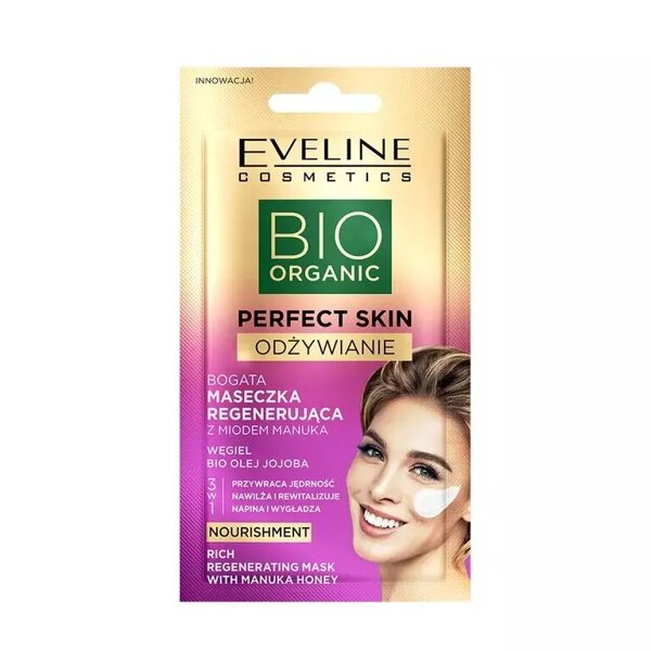 Eveline Perfect Skin Bio Organic Bogata Maseczka Regenerująca z Miodem Manuka 8ml