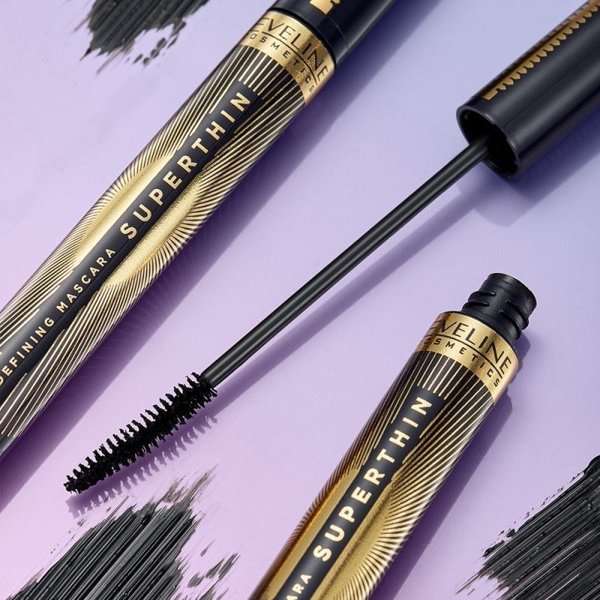 Eveline Superthin Defining Mascara Tusz do Rzęs z Precyzyjną Szczoteczką 6ml