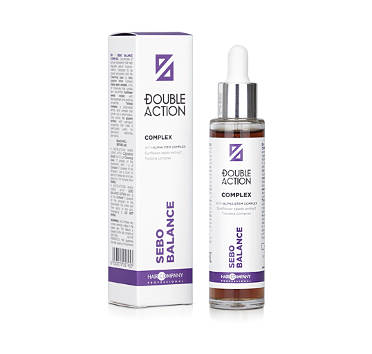 Hair Company Professional Double Action Sebo Balance Complex Koncentrat Składników Aktywnych Regulujący Wydzielanie Sebum 50ml