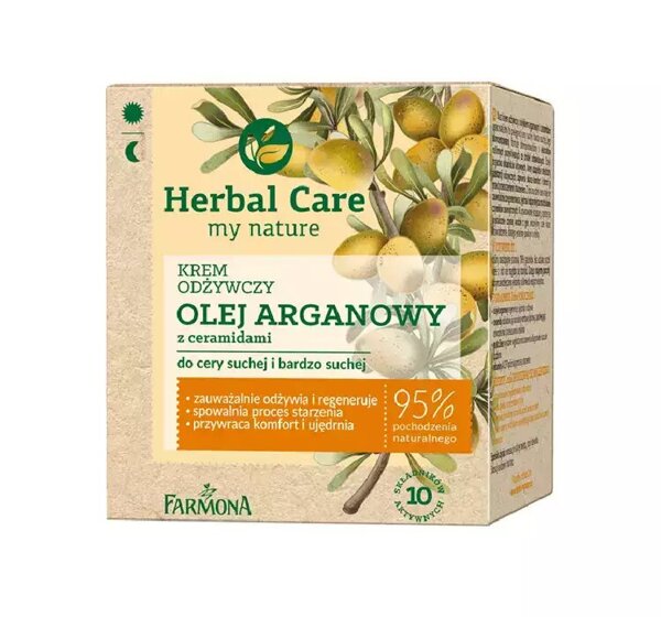 Herbal Care Odżywczy Krem dla Skóry Suchej i Bardzo Suchej Olejek Arganowy 50ml