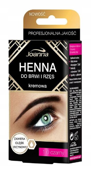 Joanna Henna Kremowa do Brwi i Rzęs 1.0 Czarna 15ml