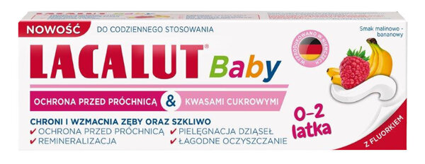 Lacalut Baby Pasta do Zębów dla Dzieci od 0-2 Lat 55ml