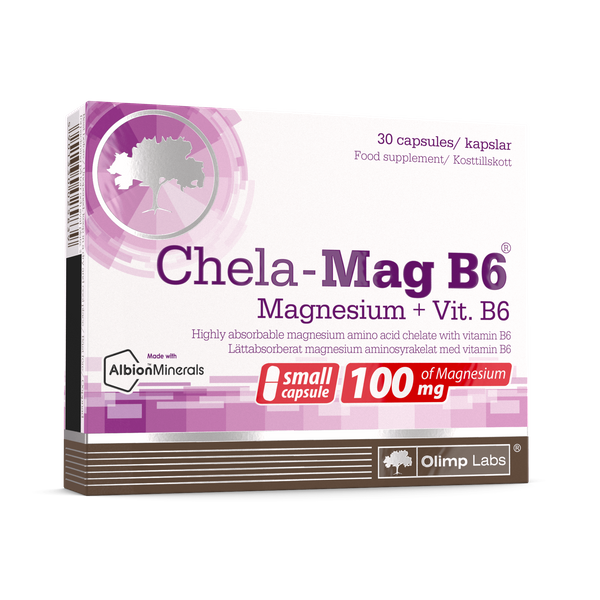 Olimp Chela Mag B6 Uzupełnia Poziom Magnezu w Organizmie 30 Kapsułek