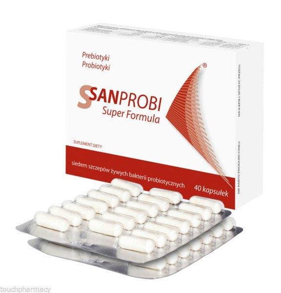 Sanprobi Super Formuła Odbudowa Flory Bakteryjnej Obniżona Odporność 40 Kapsułek