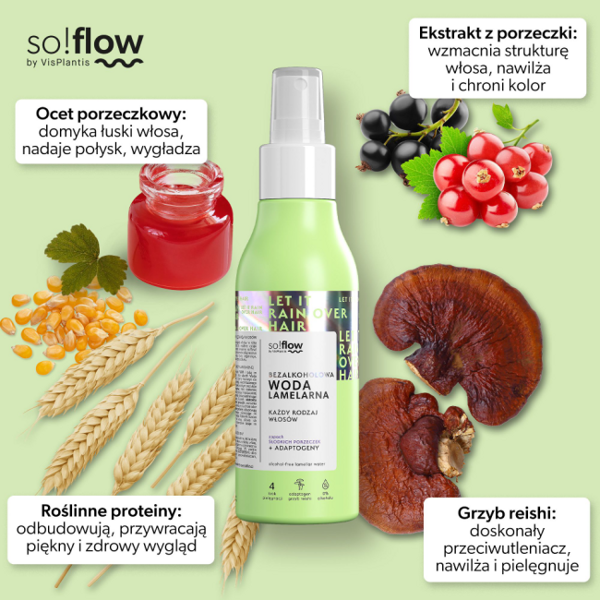 So!Flow Bezalkoholowa Woda Lamelarna dla każdego Rodzaju Włosów 150ml