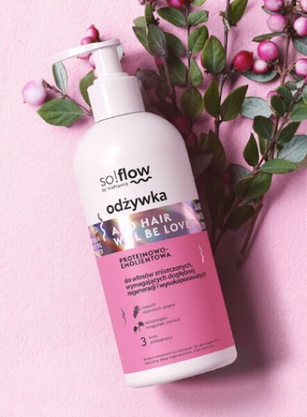 So!Flow by Vis Plantis Odżywka Proteinowo-Emolientowa do Włosów Zniszczonych 300ml