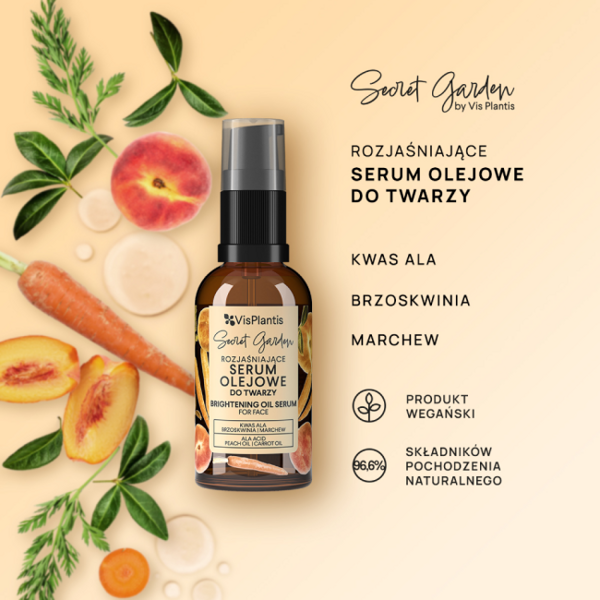 Vis Plantis Secret Garden Rozjaśniające Serum Olejowe do Twarzy 30ml