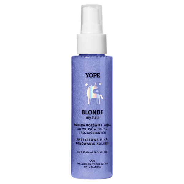 Yope Blonde my Hair Mgiełka Rozświetlająca do Włosów Blond i Rozjaśnianych Ametyst 100ml