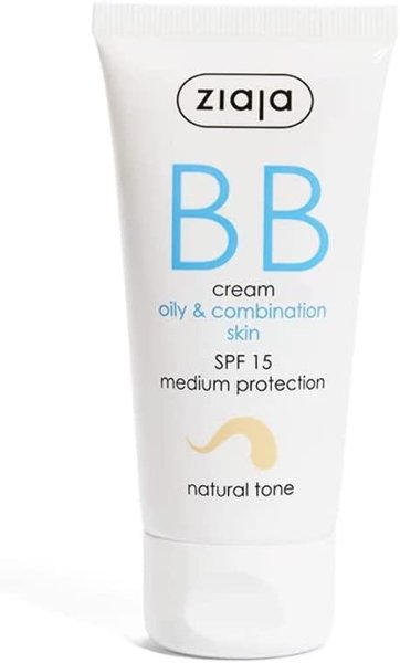 Ziaja BB Krem na Niedoskonałości dla Cery Tłustej i Mieszanej Odcień Naturalny SPF15 50ml